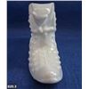 Image 3 : 620. Fenton signed milk glass hobnail glass shoe - no damage