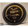 Image 1 : 631. Polaris glass Snowmobile advertising clock - 10 1/2 inches across, works