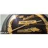 Image 2 : 631. Polaris glass Snowmobile advertising clock - 10 1/2 inches across, works