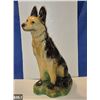 Image 1 : 635. Large 14-inch chalkware German Shepherd dog - good condition for chalkware, signed