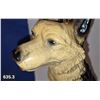 Image 3 : 635. Large 14-inch chalkware German Shepherd dog - good condition for chalkware, signed