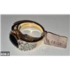Image 2 : 638. 14k gold-plated size 12 ring, with stone and CZs - excellent condition