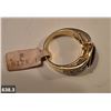 Image 3 : 638. 14k gold-plated size 12 ring, with stone and CZs - excellent condition