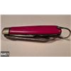 Image 1 : 640. Red pocket (jack) knife, 2-blade, made by Ulster, New York - good condition