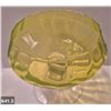 Image 3 : 641. Vaseline glass covered compote, 10 inches tall - no damage