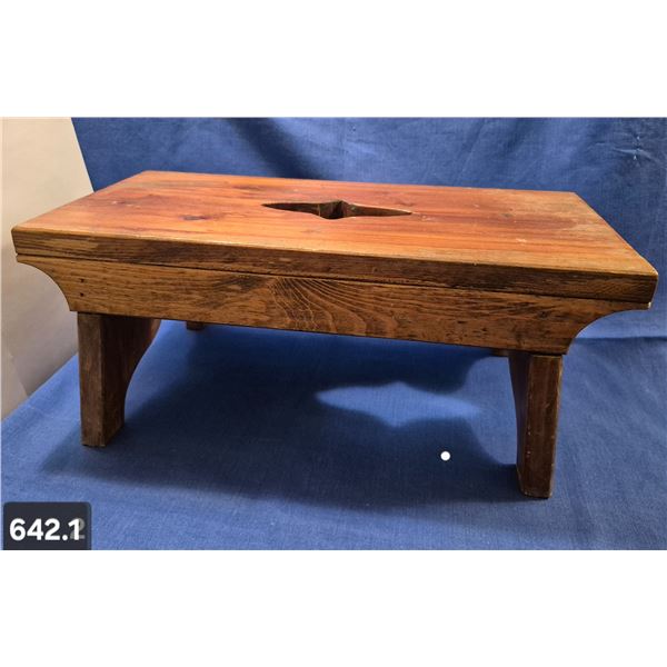 642. Hand-made pine kitchen stool - great shape