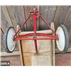 Image 4 : 649. 1950s child's wooden and steel wagon - good and solid, wheels great, needs re-varnishing - 40 i