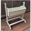 Image 1 : 650. Hand-made wooden doll cradle - tenon joints, original condition - 25 inches across, 28 inches t