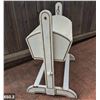 Image 2 : 650. Hand-made wooden doll cradle - tenon joints, original condition - 25 inches across, 28 inches t