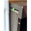 Image 4 : TV stand and rolling plastic cabinet- both have some damage on them - top loose on TV stand