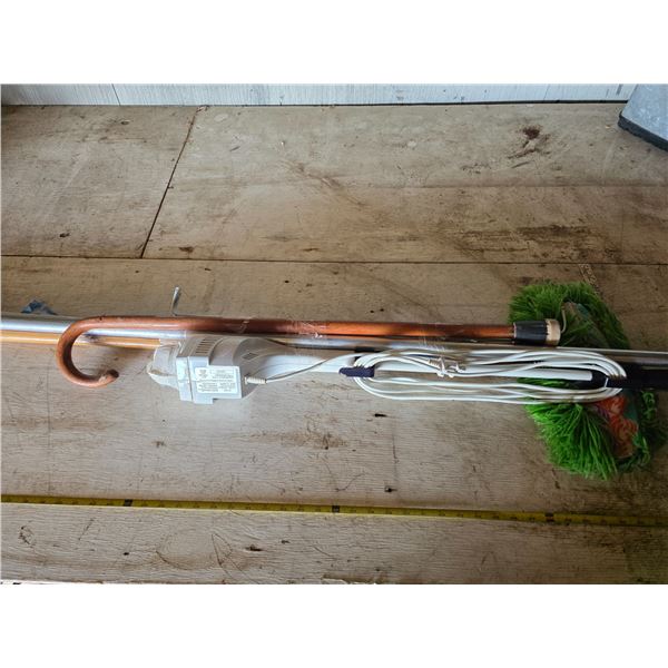 Lot of misc items- mop, cane