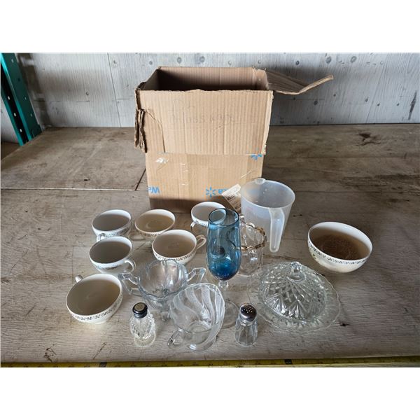 Lot of various glass ware/ dishes