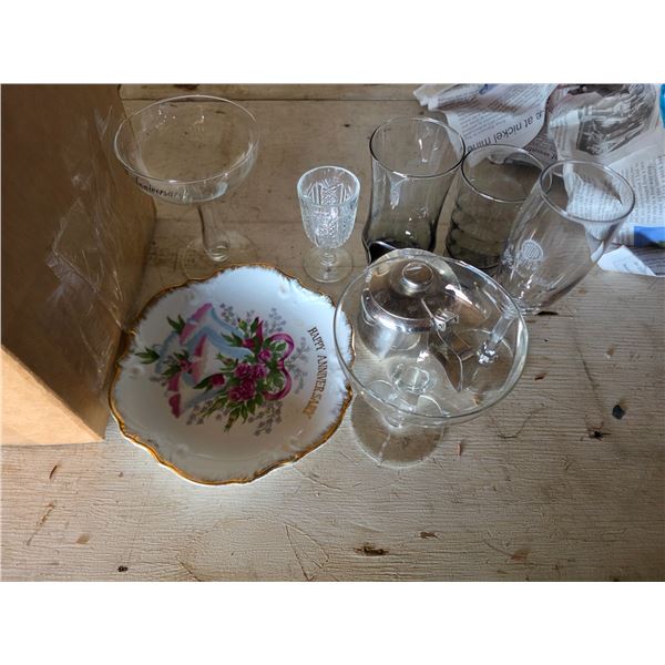 Lot of various glass ware/ dishes