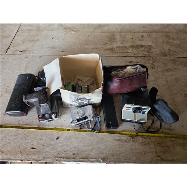 Polaroid camera and misc items
