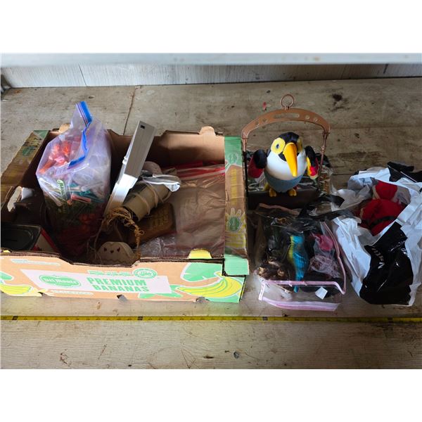 Lot of misc items- hair curlers and décor