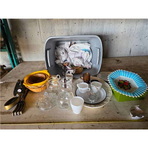 Lot of misc items- décor and dishes