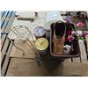 Image 1 : Pallet of misc items- plant stand- 24"H