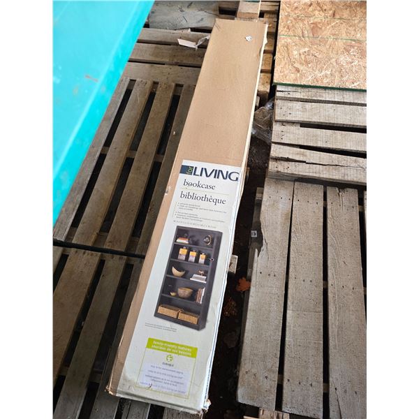 NIB bookcase- 36.75" by 12" by 71.5"H