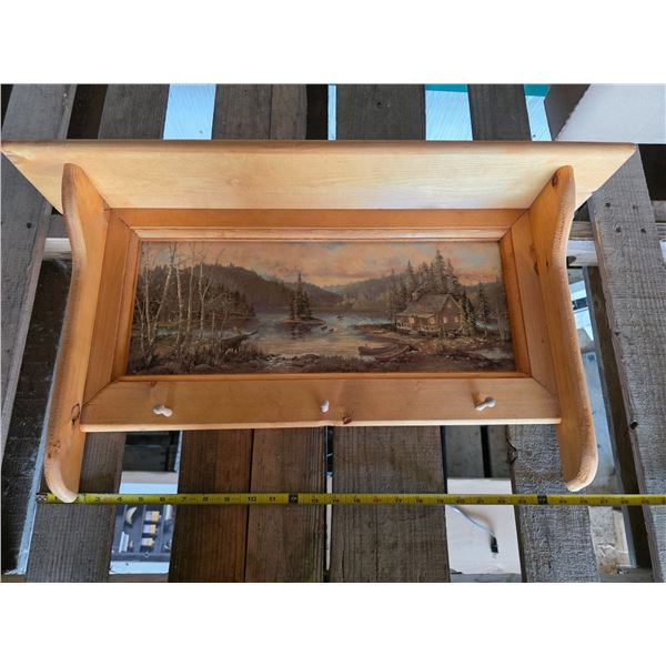 Key rack with artwork back- 29" by 16"