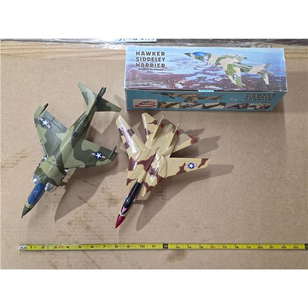 2 fighter jet toys - 1 has original box