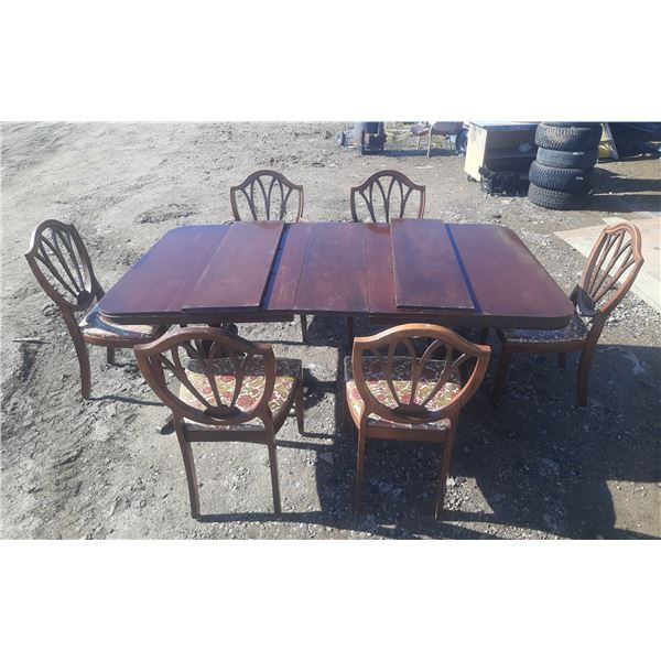 Dinning Table Set. (6 Chair (Height : 37.5) and 1 Table (78" X 42")