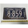 Image 1 : 1931 Saskatchewan License Plate. (Farm Truck)