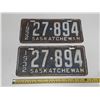Image 1 : 1932 Saskatchewan License Plate. (In Pair)