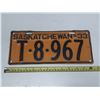 Image 1 : 1933 Saskatchewan License Plate.