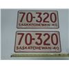 Image 1 : 1940 Saskatchewan License Plate. (In Pair)