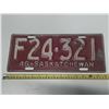 Image 1 : 1946 Saskatchewan License Plate.