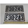 Image 1 : 1948 Saskatchewan License Plate. (In Pair)