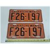 Image 1 : 1950 Saskatchewan License Plate. (In Pair)