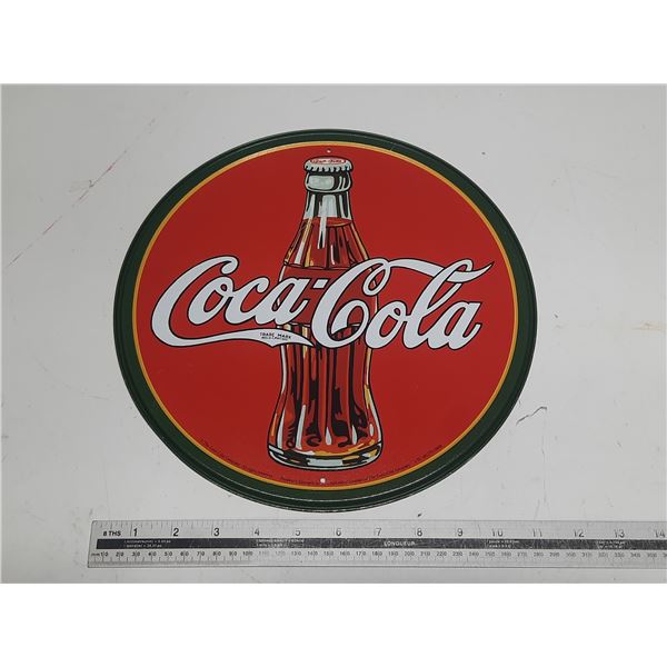 Coca Cola 12" Metal Sign.