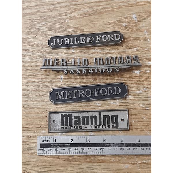 Metal Car Dealer Bedges.