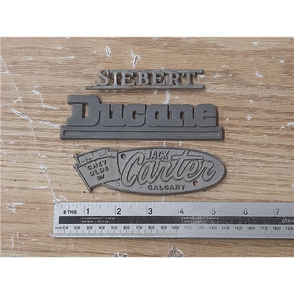 Metal Car Dealer Bedges.