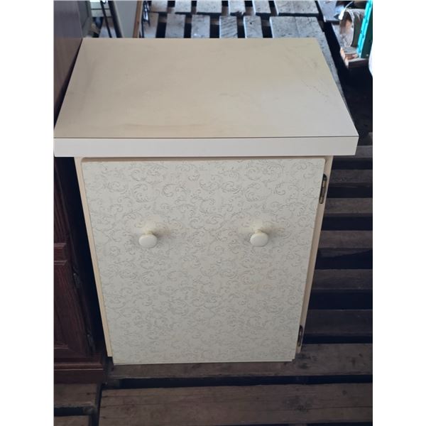 Small white cabinet- no back- 21" by 17" by 32"H