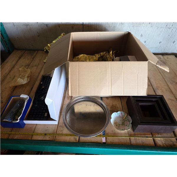 Lot of misc items- e.p steel tray