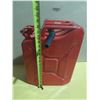 Image 1 : Red 20-liter steel jerry can with spout.