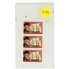Image 1 : Strip of 3 Antigua 5 Cents Stamps depicting Captain Horatio Nelson and his ship HMS Boreas. Mint.