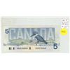 Image 1 : 1986 $5 Replacement. Thiessen-Crow signatures. ENX Replacement Prefix. BC-56bA. VF20.