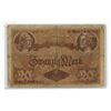 Image 2 : Germany – Empire. 1914 20 Mark Darlehenskassenschein. World War I issue. VG.