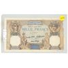 Image 1 : France. 1932 1000 Francs. VF but with pieces missing. Massive note.