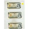 Image 1 : Set of 3 Consecutive Serial Number 1973 $1 notes. Crow-Bouey signatures. AMZ Prefix. Serial Numbers 