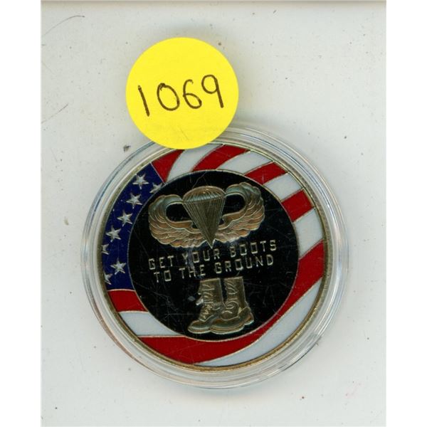 Copy of enameled U.S. Airborne medal. BU.
