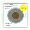 Image 1 : 1847 – 1947 Massey Harris Centennial Encased Cent. Holed for suspension.