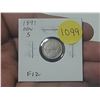 Image 1 : 1891 Canadian Victorian Silver 5 Cents. Obverse 5. F12.