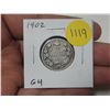 Image 1 : 1902 Canadian Silver 25 Cents. First issue of King Edward VII. G4.
