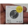 Image 1 : 1991 Canadian 25 Cents. Key Date. MS63.