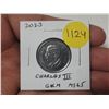 Image 1 : 2023 Charles III Canadian 25 Cents. First issue of the new king. Gem MS65.