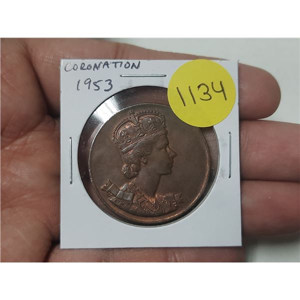 1953 Coronation of Queen Elizabeth medal. Uncirculated.